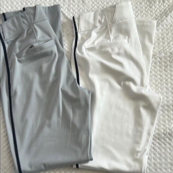 Bundle of 2 Nike White and gray baseball Pants with Black Accents - Picture 15 of 16